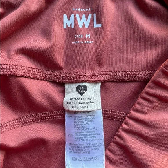 Madewell MWL Flex High-rise 25” Leggings in Weathered Brick, M - Picture 6 of 8